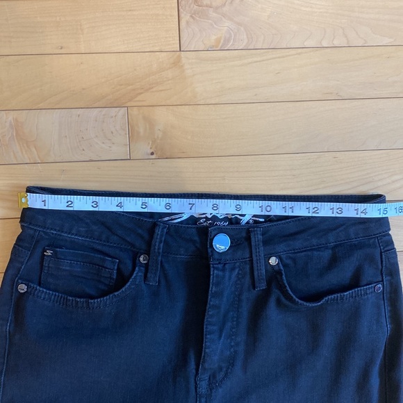 7 For All Mankind Black Mid Rise Ankle Skinny - Picture 8 of 9